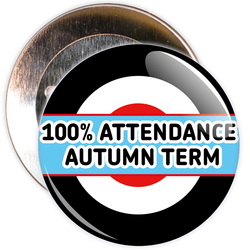 100% Attendance Badge Autumn Term