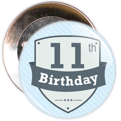 Vintage Retro 11th Birthday Badge