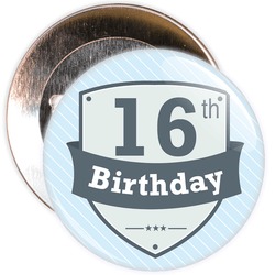 Vintage Retro 16th Birthday Badge