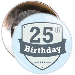 Vintage Retro 25th Birthday Badge