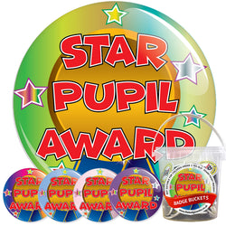 Star Pupil Award Badge Bucket