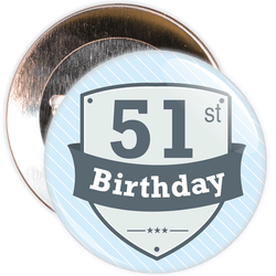 Vintage Retro 51st Birthday Badge