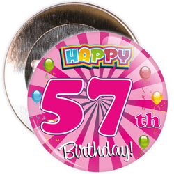 57th Birthday Badge