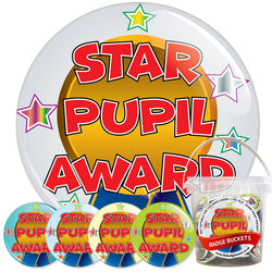 Star Pupil Award Badge Bucket