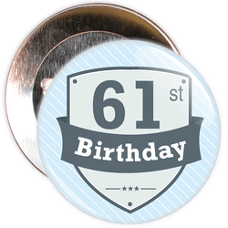 Vintage Retro 61st Birthday Badge