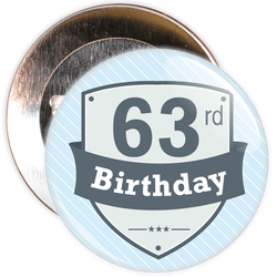 Vintage Retro 63rd Birthday Badge