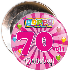 70th Birthday Badge