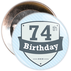 Vintage Retro 74th Birthday Badge