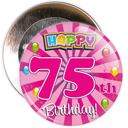 75th Birthday Badge