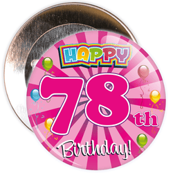 78th Birthday Badge