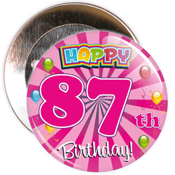 87th Birthday Badge