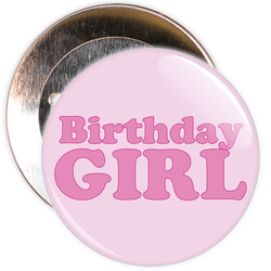 Pink Birthday Girl Badge