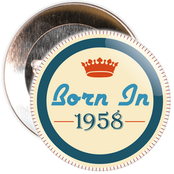 Born in 1958 Birthday Badge