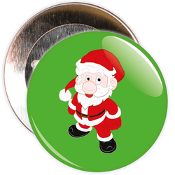 Green Father Christmas / Santa Badge