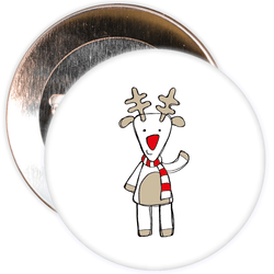 Christmas Reindeer Badge