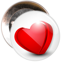 Heart Valentine's Day Badge