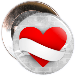 Heart Valentine's Day Badge
