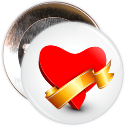 Heart Valentine's Day Badge