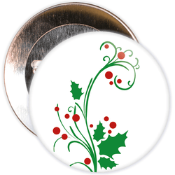 Christmas Holly Badge