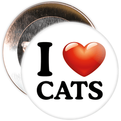 I Love Cats Badge