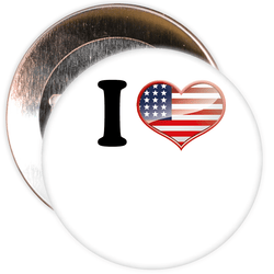 Custom USA Styled I Love Badge