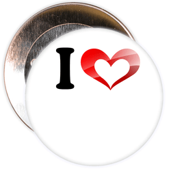 Custom I Love Badge
