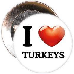 I Love Turkeys Badge
