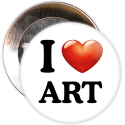 I Love Art Badge