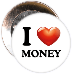 I Love Money Badge