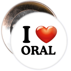 I Love Oral Badge
