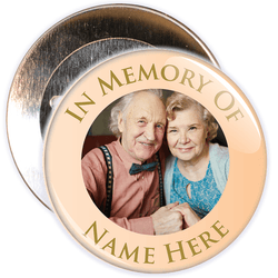 In Memory Of Photo Badge (gold)