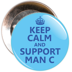 Keep Calm and Support Man C Badge
