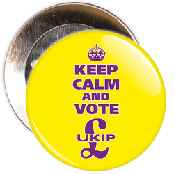 Keep Calm And Vote UKIP Badge