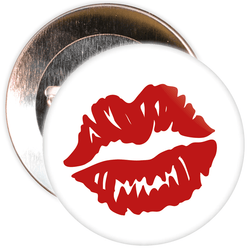 Lips Valentine's Day Badge