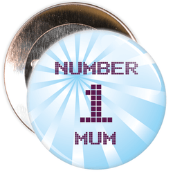 Number 1 Mum Mother's Day Badge