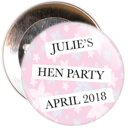 Customisable Classy Hen Party Badge