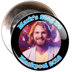 Customisable Black Stag Night Photo Badge