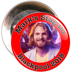 Customisable Red Stag Night Photo Badge