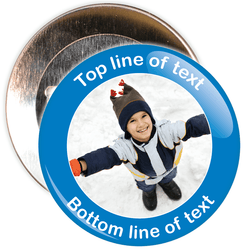 Blue Bordered Photo Badge