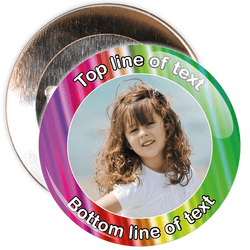 Multicoloured Bordered Photo Badge