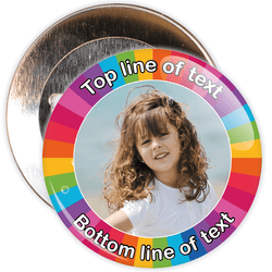 Multicoloured Bordered Photo Badge