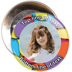 Colourful Heart Border Styled Photo Badge