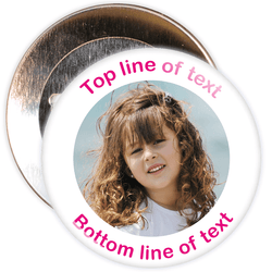 White Bordered Photo Badge