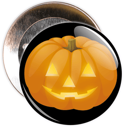 Pumpkin Halloween Badge (black)