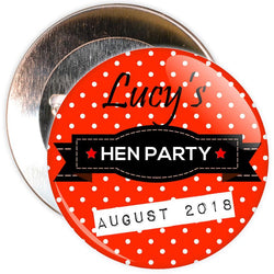 Customisable Classy Hen Party Badge
