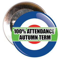 100% Attendance Badge Autumn Term