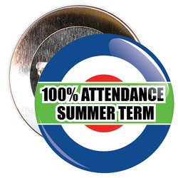 100% Attendance Badge Summer Term
