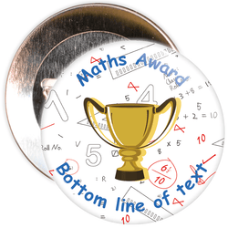 Customisable Maths Award Badge
