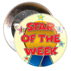 Yellow Star of The Week Reward Badge