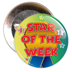 Green Star of The Week Reward Badge